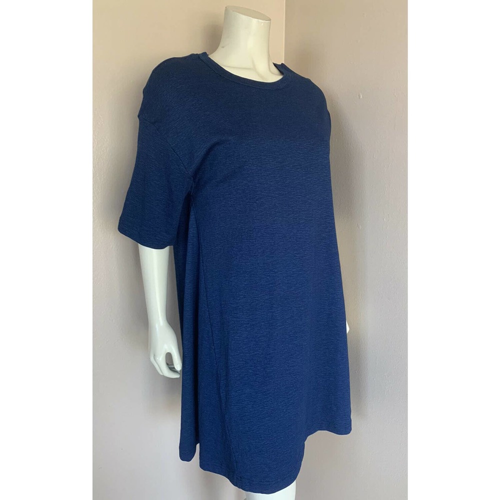COS Blue Tunic Dress S XS Womens Short Sleeve Thick Cotton Lagenlook Oversized - Picture 4 of 12